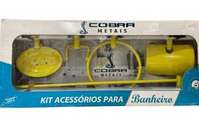 Kit Banheiro Prático Banho e Organização Amarelo 5 Peças - Cobra Metais