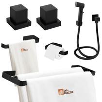 Kit Banheiro Preto Ducha Higienica 2 Acabamento De Registro Kit Banheiro Preto Ducha Higienica 2 Acabamento De Registro