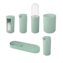 Kit Banheiro Serene 6 Peças Verde Kit Banheiro Serene 6 Peças Verde