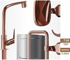 Kit Banheiro Torneira e Acessórios 2004 F71 Rose Gold Lorenzetti