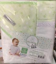 Kit banho 3 peças com bordados. (Verde)