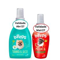 Kit Banho a Seco 200ml com Colônia Melancia Beeps 60ml Pet Society Cães e Gatos Kit Banho a Seco 200ml com Colônia Melancia Beeps 60ml Pet Society Cães e Gatos