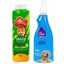 Kit Banho a Seco Procanine 500ml + Talco Banho a Seco CatDog 100g Kit Banho a Seco Procanine 500ml + Talco Banho a Seco CatDog 100g
