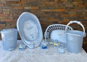 Kit Banho Banheira 22 L Saboneteira Lixeira ofuro 9 IENS