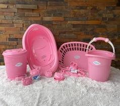 Kit Banho Banheira 22 L Saboneteira Lixeira ofuro 9 IENS