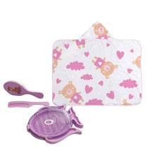 Kit Banho Bebê 4 Peças Presente Chá de Bebê Menino Menina