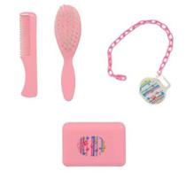 Kit Banho Bebê Escova Pente Saboneteira E Prendedor Murano Kit Banho Bebê Escova Pente Saboneteira E Prendedor Murano