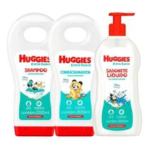 Kit Banho Bebê Huggies Disney Baby Extra Suave Com 3 Itens