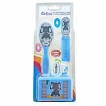 Kit Banho Bebê Plus Escova, Pente e Saboneteira Brinde 1 Prendedor de Chupeta Cefisa Kit Banho Bebê Plus Escova, Pente e Saboneteira Brinde 1 Prendedor de Chupeta Cefisa