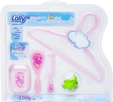 Kit Banho Bebê Rosa Oceano Com 4 Pcs Lolly Kit Banho Bebê Rosa Oceano Com 4 Pcs Lolly