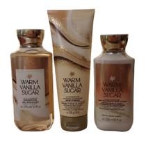 Kit Banho Body & Works Warm Vanilla Sugar - Gel, Loção e Creme Corporal