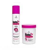 Kit Banho Colágeno Nicky Cosméticos Shampoo Máscara 1lt