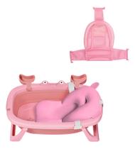 Kit Banho Com Banheira Dobrável, Rede Ergonômica E Almofada