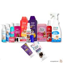 Kit Banho Completo Cães e Gatos Fêmea Pet Clean + Hidratante de Patinha, Focinho e Perfume Melancia