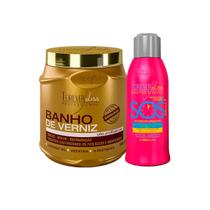 Kit Banho d Verniz 1kg e SOS Reconstrutor 300ml Forever Liss