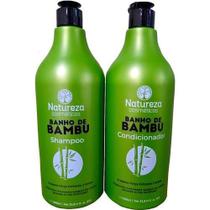 Kit Banho de Bambu Natureza - Shampoo 1 Litro e Condicionador 1 Litro - Natureza cosméticos