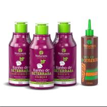 Kit banho de beterraba 300ml + mel de cenoura - natureza cosméticos