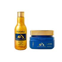Kit Banho de Ouro Hobety Shampoo 300ml+Mascara 300g - Hobety Profissional