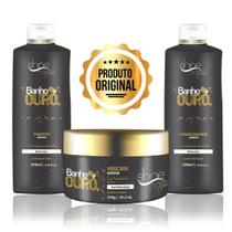 Kit Banho de Ouro Shine Hair 3x250ml
