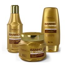 Kit Banho De Verniz Com Shampoo Condicionador E Máscara 250G Forever Liss Kit Banho De Verniz Com Shampoo Condicionador E Máscara 250G Forever Liss