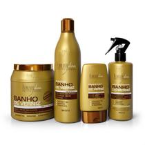 Kit Banho de Verniz Forever Liss. Máscara 1kg + 3 Produtos - Forever Liss Professional