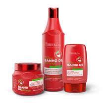 Kit Banho De Verniz Morango Brilho Extremo Forever Liss Kit Banho De Verniz Morango Brilho Extremo Forever Liss
