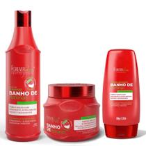 Kit Banho de Verniz Morango Brilho Forever Liss Kit Banho de Verniz Morango Brilho Forever Liss