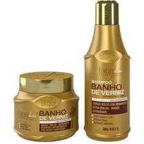 Kit Banho De Verniz Shampoo 300ml + Máscara Forever Liss 250g Original!