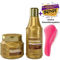 Kit Banho De Verniz Shampoo 300ml + Máscara Forever Liss 250g Original! Kit Banho De Verniz Shampoo 300ml + Máscara Forever Liss 250g Original!