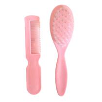 Kit Banho do Bebê 2 Peças Escova e Pente Macio para Enxoval Recém Nascido Kit Banho do Bebê 2 Peças Escova e Pente Macio para Enxoval Recém Nascido