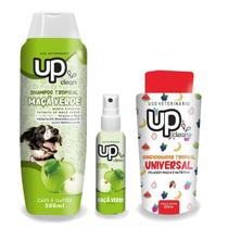 Kit Banho e Tosa Shampoo Condicionador e Perfume MAÇA VERDER Tropical UP Clean - Cães e Gatos