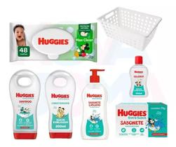 Kit Banho Huggies Baby + Cestinho