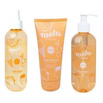 Kit Banho Melu Sabonete Liquido Body Splash Hidratante Corporal