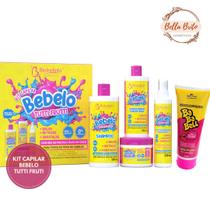 kit banho perfeito com cheirinho de tutti frutti c/ kit capilar bebelo e hidratante corporal bababell