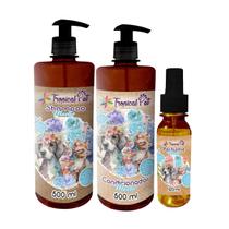 Kit Banho Pet Macho Shampoo Condicionador Perfume Tropical