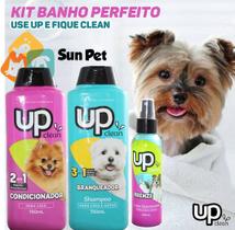 Kit Banho Pet Perfeito Shampoo Branqueador e Condicionador + Loção Firenze UP Clean