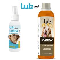 Kit Banho Pet Shampoo 300ml + Limpa Lágrimas 120 ml Lub Pet