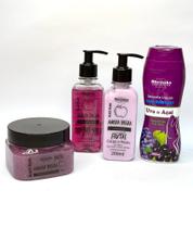 Kit Banho Premium 4 Itens Uva E Açai + Ameixa Negra Corpo