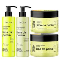 Kit Banho Premium Labotrat Lima Completo 4 Produtos C/ Sais Cheiro De Fruta Corpo E Rosto