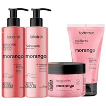 Kit Banho Premium Labotrat Morango Completo 4 Produtos C/ Sais Corpo E Rosto Cheiro De Fruta Kit Banho Premium Labotrat Morango Completo 4 Produtos C/ Sais Corpo E Rosto Cheiro De Fruta