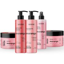 Kit Banho Premium Labotrat Morango Completo 5 Produtos Corpo E Rosto Esfoliante Cheiro De Fruta