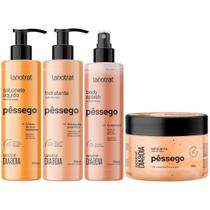 Kit Banho Premium Labotrat Pêssego Completo 4 Produtos C/ Body Splash Corpo E Rosto Cheiro De Fruta Kit Banho Premium Labotrat Pêssego Completo 4 Produtos C/ Body Splash Corpo E Rosto Cheiro De Fruta