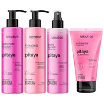 Kit Banho Premium Labotrat Pitaya Completo 4 Produtos C/ Body Splash Cheiro De Fruta Corpo E Rosto