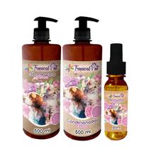 Kit Banho Shampoo Condicionador Perfume Pet Fêmea Tropical