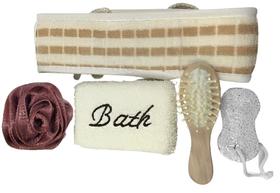 Kit Banho Spa Cuidados Pessoais 5pcs c/ Caixa Para Presente