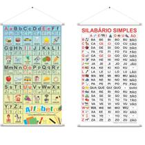 Kit Banner Pedagógico Silabário Simples E Alfabeto Com Fotos