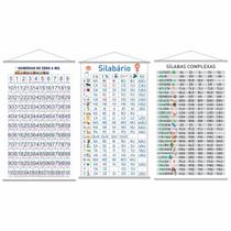 Kit Banners Silabário Simples + Complexo + Numerais 120x65cm