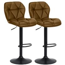 Kit Banqueta Alta Giratória Bancada Bistrô Estofada Duoffice Domus