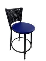 Kit banqueta baixa de junco cozinha americana gourmet bistrô