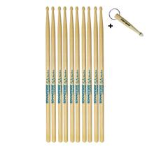 Kit Baquetas 5 Pares Tennessee Marfim Liverpool + Brinde Kit Baquetas 5 Pares Tennessee Marfim Liverpool + Brinde